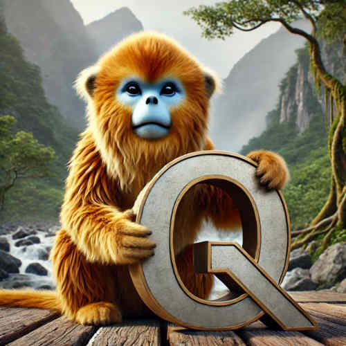 Affen mit Q